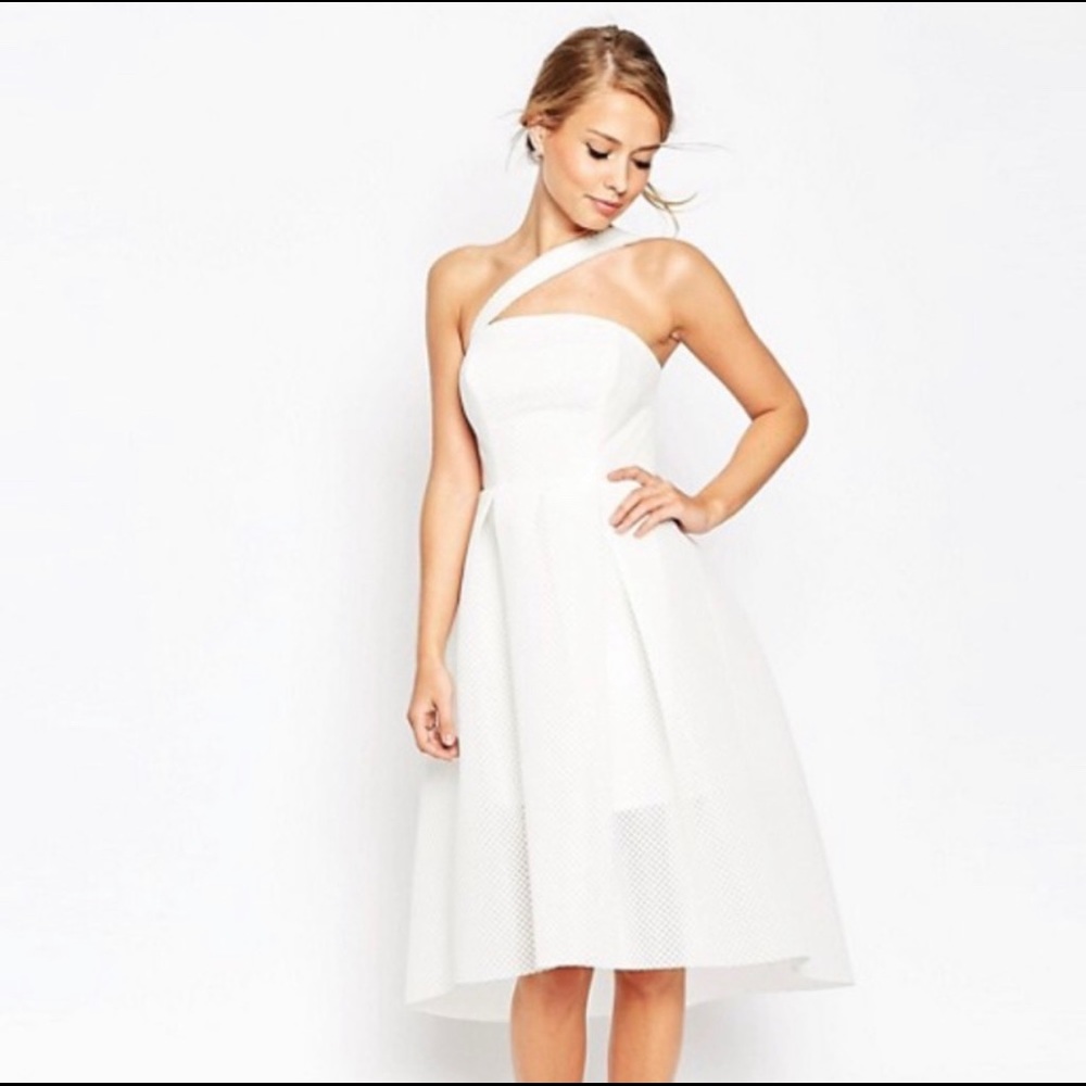 NWT ASOS bonded mesh midi dress